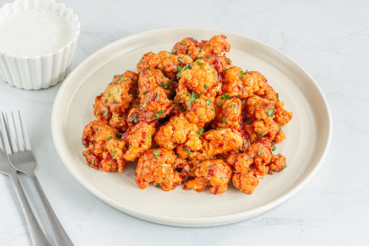 Vegan Gluten Free Buffalo Cauliflower Bites Oliver S Markets